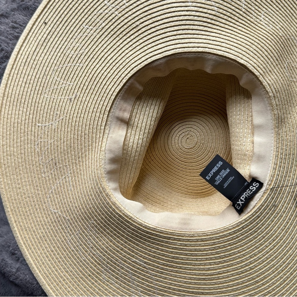 Express Beige Sun Hat Girls Just Wanna Have Sun! - Picture 2 of 2